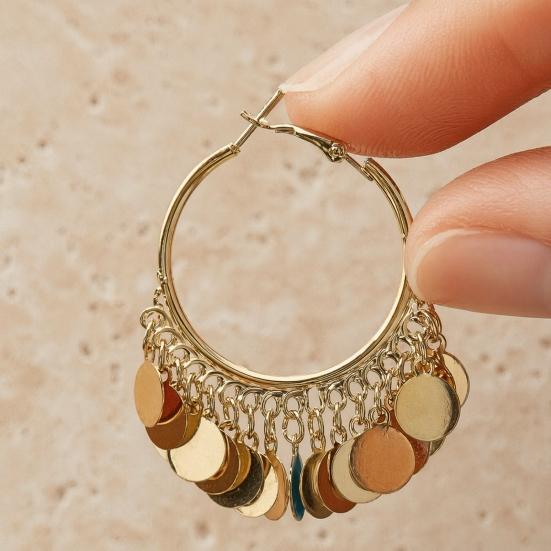 1 Pair Bohemia Style Drop Earrings Ethnic Style