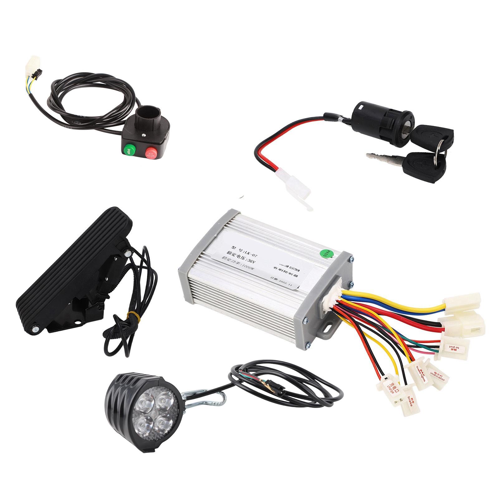 

36V 1000W Brushed Controller and Foot Throttle Pedal Assembly Electric Bicycle Tricycle Scooter Speed Control