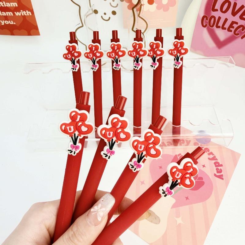 10Pcs Cute Pattern Neutral Pen, Suitable for Party Gifts Classroom Rewards Creative Holiday Gift Pen Ballpoint Pen, Random Style