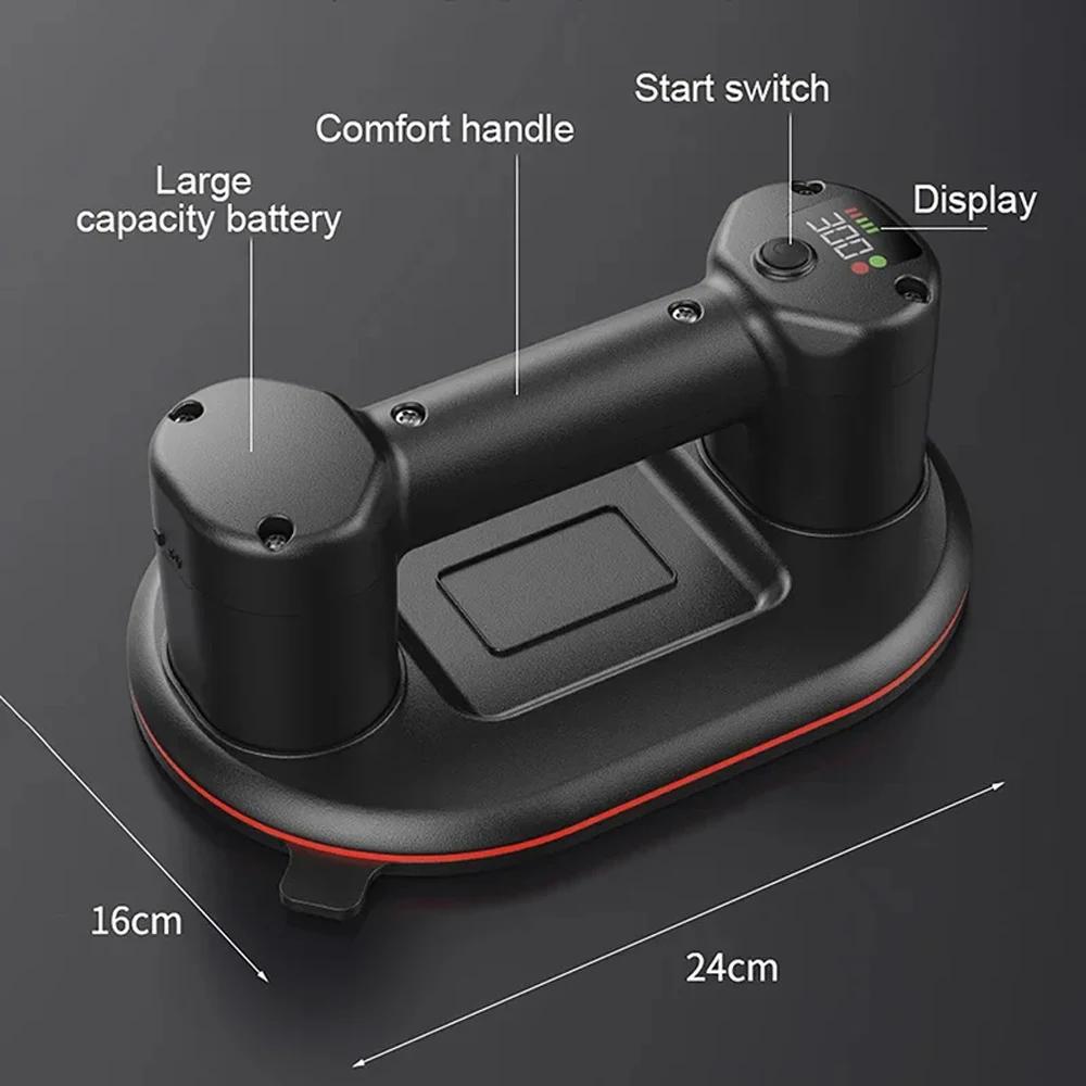 

New Intelligent Display Industrial Grade Electric Vacuum Suction Cup 300KG Load Heavy Duty Granite Tile Glass Lifter 300kg