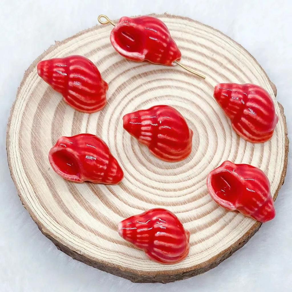 DW43 10Pcs Fashion Conch Shape Good-looking Ceramic Porcelain Beads DIY Handmade Pendant Bracelet Necklace Accessories Jewelry