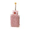 Cartoon Animal Style Hanging Hand Towel Soft Absorbent Microfiber Chenille Hand Drying Cloth with Loop for Bathroom Kitchen Use