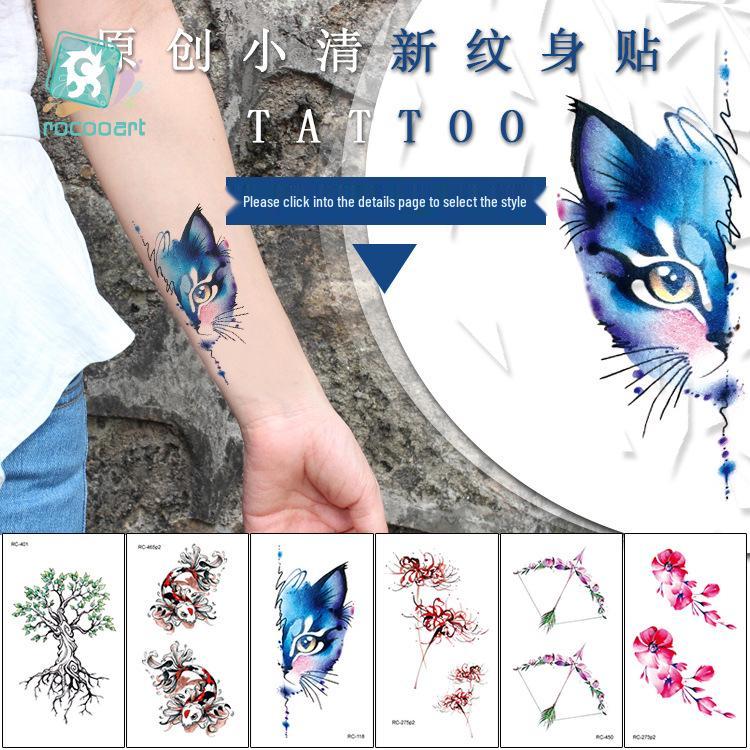 Waterproof Gradient Color Cartoon Temporary Tattoos for Men & Women