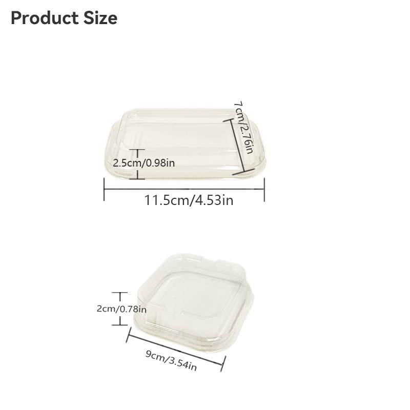 Rectangle Cake Paper, Square Grease-Proof Paper Tray, Baking Paper, Muffin Paper Tray, Roll Cup Lid 50 Pcs