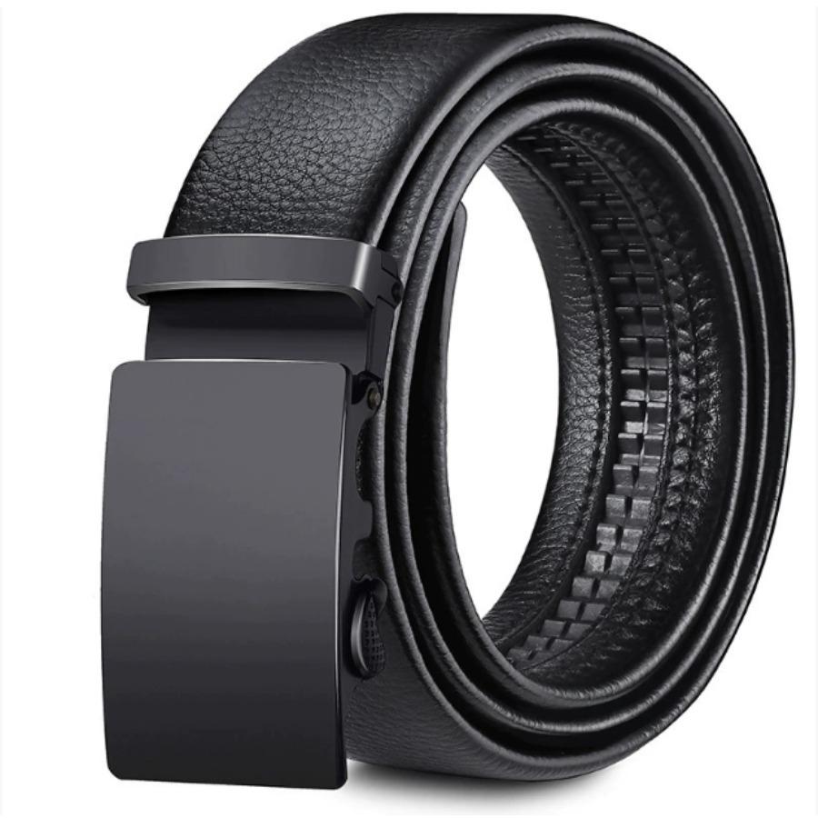 Cowhide belt, men's leather belt, automatic buckle, men's top layer, high-end trendy buckle