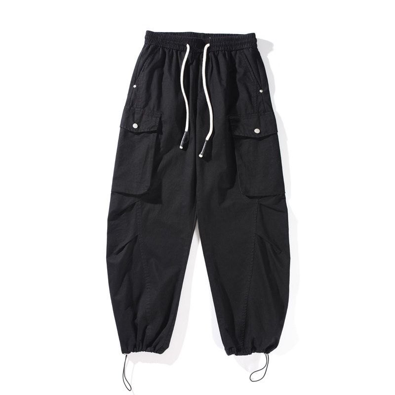 Foreign Trade Japanese-Style Work Pants for Men, Autumn American-Style Multi-Pocket Pure Cotton Jogger Pants, Loose Wide-Leg Casual Long Pants