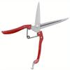 1pc Multifunctional Manual Steel Sheep Wool Shear Trimming Scissor with Spring, Durable Metal Handheld Clippers for Farm Animal Grooming
