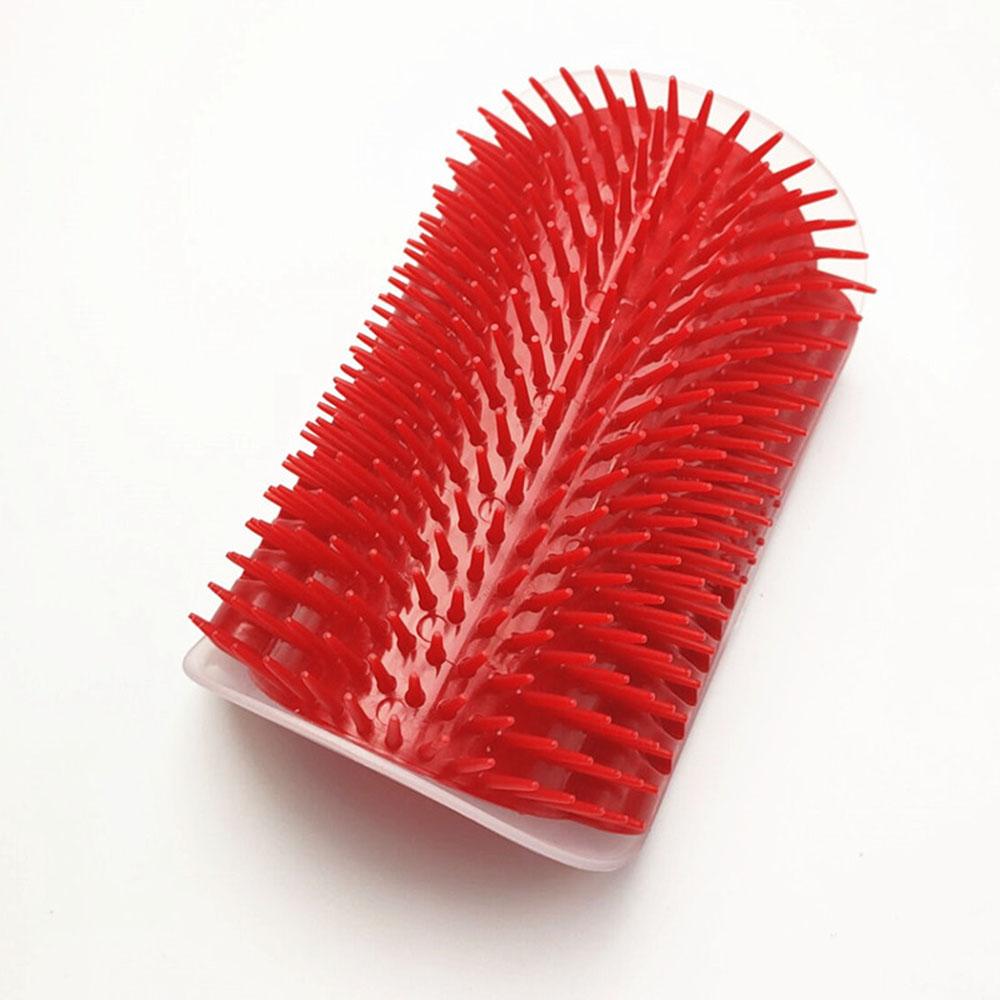 Pet Cat Brush Massage Device Hair Removal Comb Cat Toy Plastic Scratch Bristles Arch Massager Self Grooming Cat Corner Scratcher