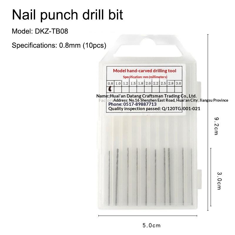 

Nail Drill Pierce Bit For Jewelry Open Ring Nail Art Decorative Piercing Tungsten Steel Grinding Head Precise Hole Punching Tool TA08