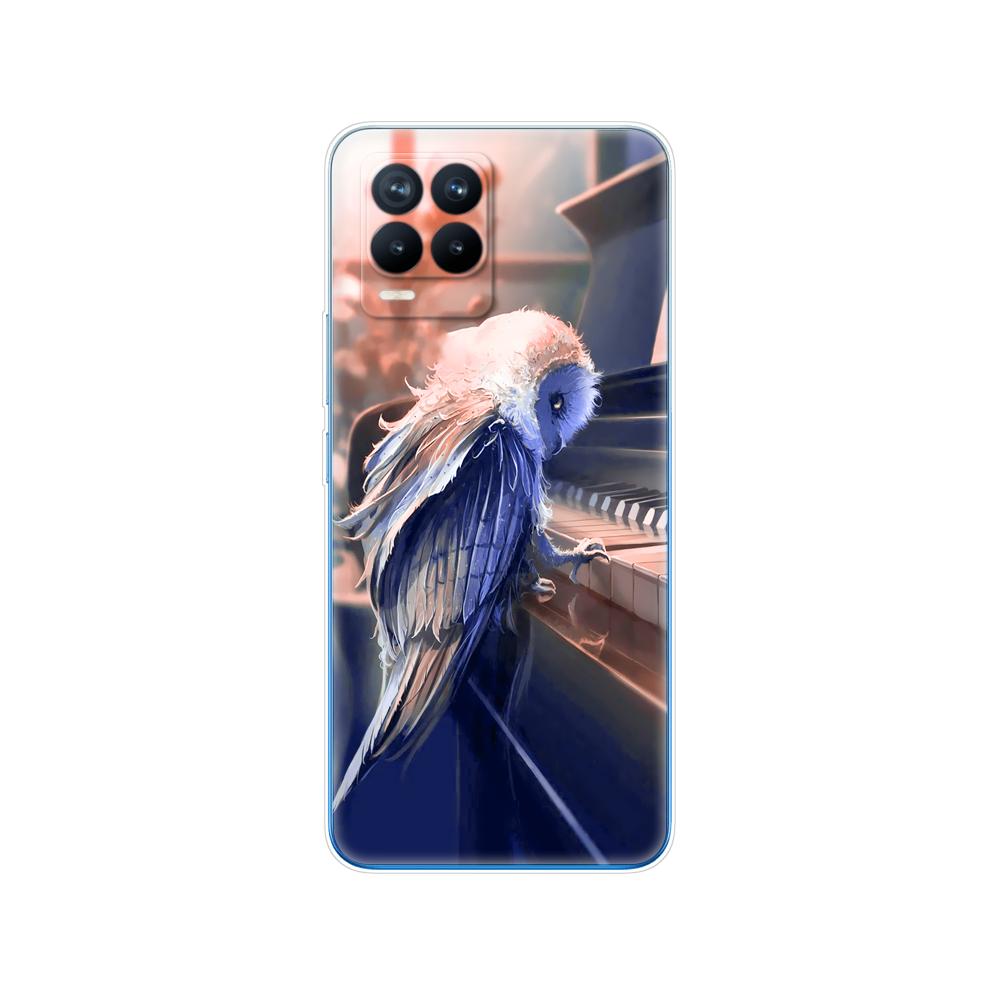 

Для Realme 8 Чехол 6,4 дюйма задняя крышка телефона для Realme 8 Pro OPPO Realme8 4G RMX3085 Бампер Зима, Рождество, Снежная елка, Новый год Realme 8 Pro