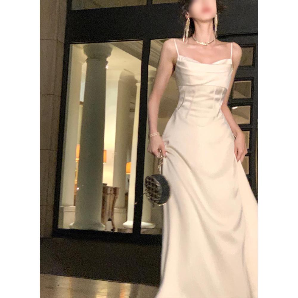 V-neck casual temperament suspender dress gentle temperament waist banquet dress skirt summer