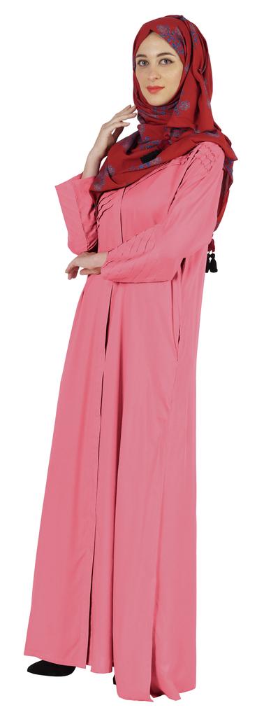 Bimba Islamic Clothes For Women Long Prayer Robe Maxi W  Printed Hijab Rayon Abaya Front Button Muslim