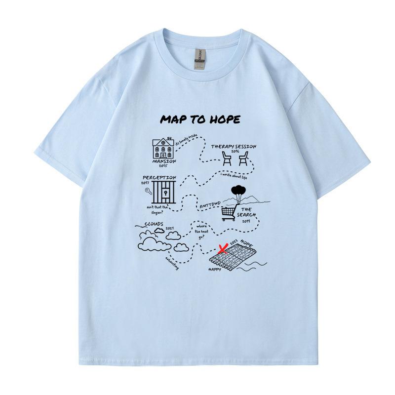 Nf Hope Tour 2023 Shirt Retro NF Rapper Shirt Map To Hope  Cotton T-shirtNF Hope Concert Shirt Music Country Shirt