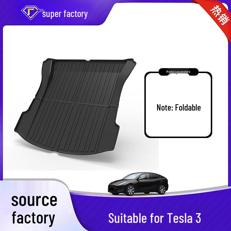 Tesla Model 3 Kofferraummatte (2019–2025) - TPE Rückenlehne Integrierte Matte Zubehör