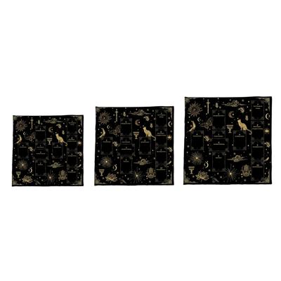 Practical Foldable Night Theme Tarots Cloth Easy To Clean Velvets Divination Mat Fabric Texture for Spiritual Practices