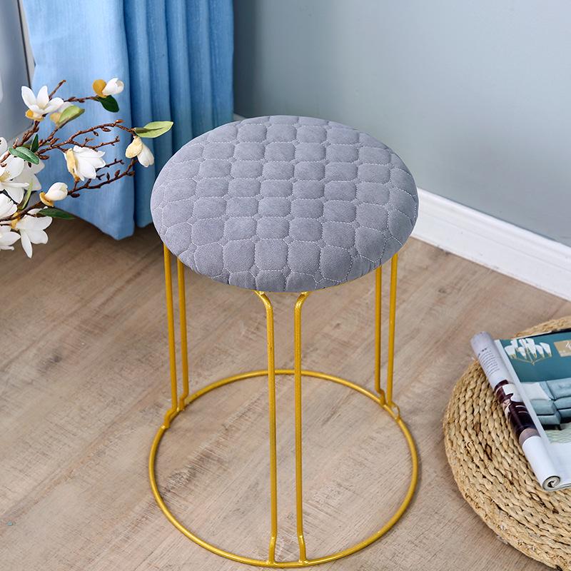 Neuer Verdickter Runder Hockerbezug für Alle Jahreszeiten