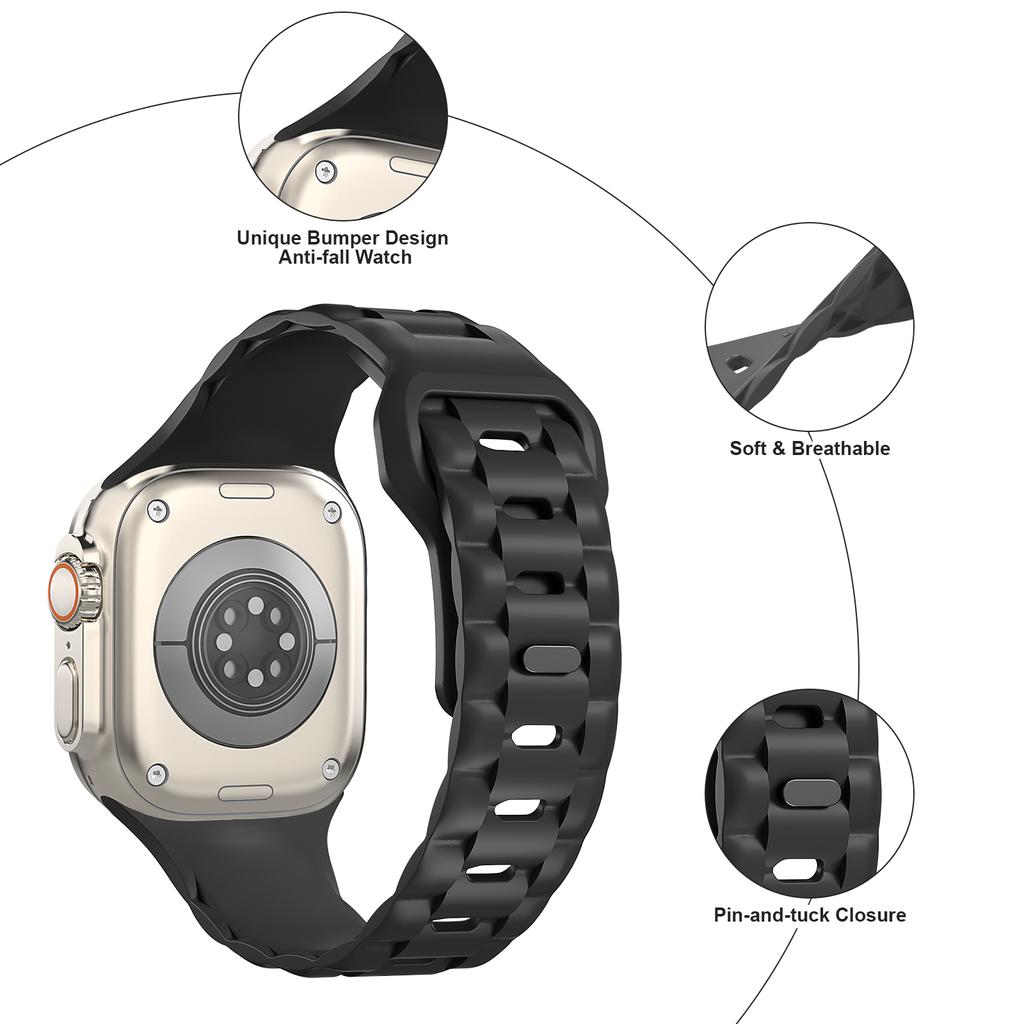 Pulseira de silicone para Apple Watch Ultra 2/Ultra 49 mm série 10 9 8 7 46 mm 45 mm 41 mm Pulseira esportiva para iWatch série 6 5 4 3 2 1 SE 44 mm 40 mm 42 mm 38 mm