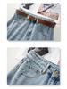 Women's Light Blue Retro Wide-Leg High-Waisted Jeans - 2025 Spring/Autumn Collection