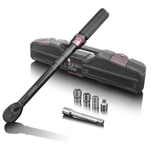 

UYECOVE Torque Wrench Set, 6-Piece Set for Car Tire Changes, Preset, 12.7mm (1/2 ) Drive, 20-220N.m, Motorcycle, Automotive, Engine, and Machine Maint