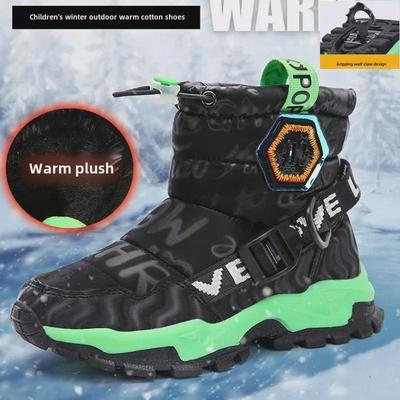 Northeast Kids' Waterproof Winter Snow Boots - Thick Velvet Lined for Outdoor Use