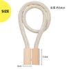 Set of 2 Wooden Curtain Tassels with Magnets, Beige, NYANDELMO ND-0157-R08-BE-52cm-2(2)