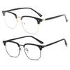 Fashion Unisex Korean Anti Radiation Classical Glasses for Women Men Metal Retro Eyeglass Fashion Unisex