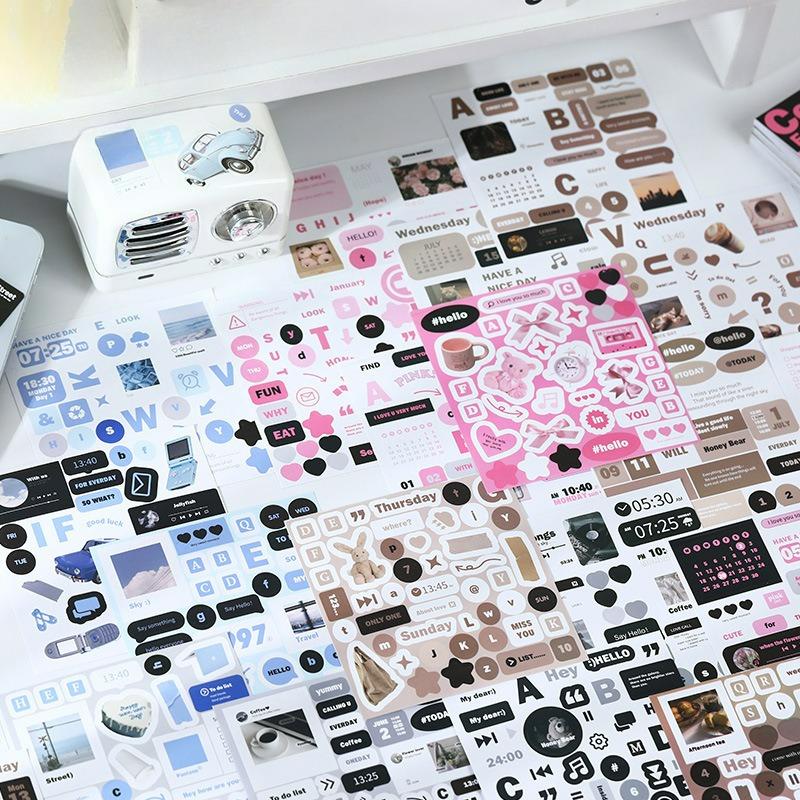 Szwatch Cute Magazine Scrapbooking Stickers Book Diy Junk Journal Material Decoration Album Diary Korea Stationery Sticker