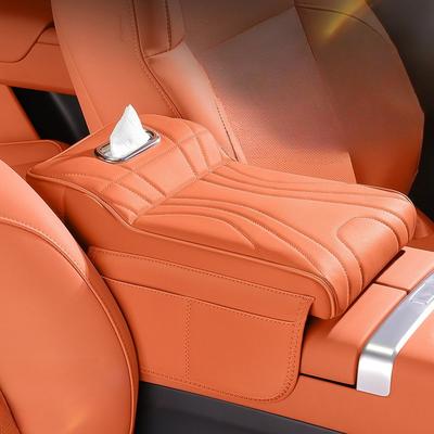 For Haval H9 2rd 2025 2025 Car Armrest Box Height Increase Pad Car Armrest Box Storage Bag Car Leather Protective Cover
