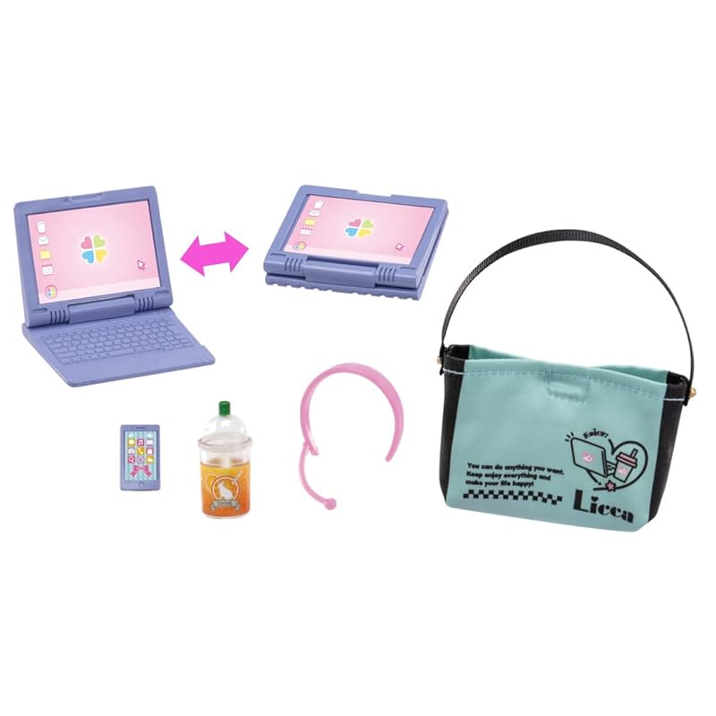 

Takara Tomy Licca-chan LG-11 Anytime Remote PC & Smartphone Set, Dress-Up Pretend Play Toy for Ages 3 and Up