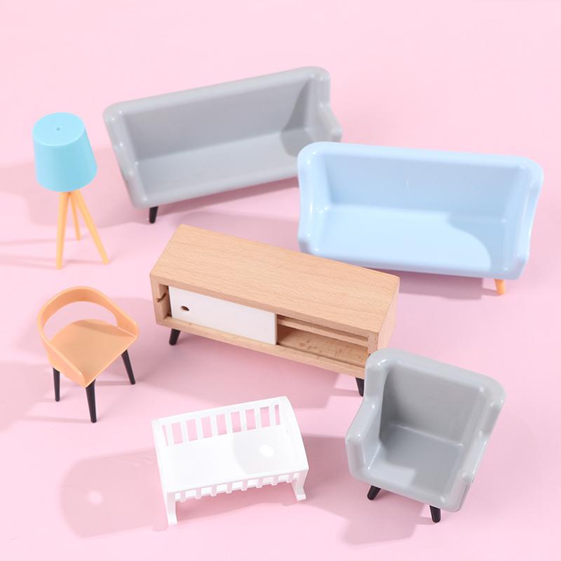 Simulation Tv Counter Lamp Living Room Bedroom Home Appliance Doll House Model