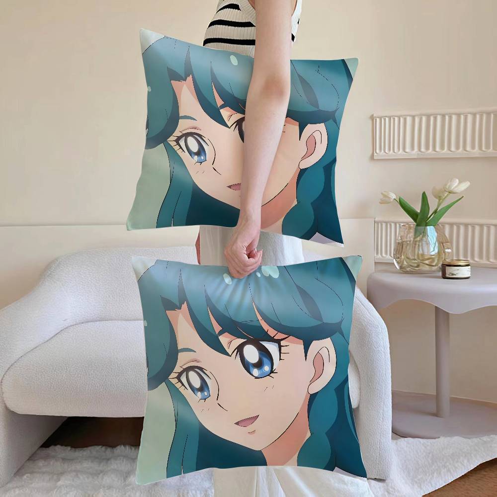 Cure M-Mermaid Pillow Case Sofa and Living Room Decorative Cushion Covers Dust-proof and Mite-proof Invisible Zipper