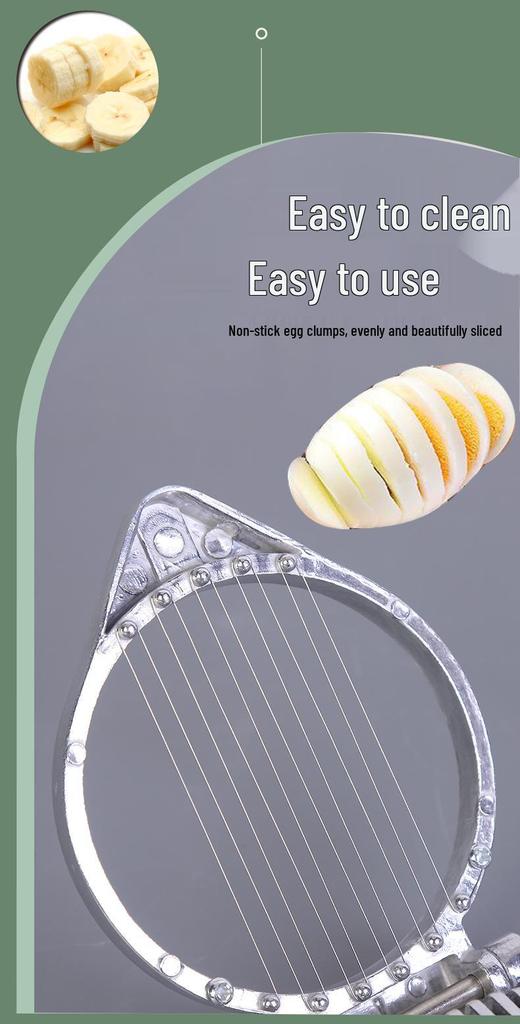 Aluminum Alloy Egg & Ham Slicer - Dual Kitchen Tool for Effortless Slicing