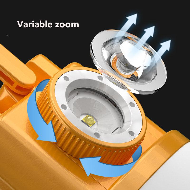 Solar Charging & USB Charging Outdoor Camping Light Hangable Battery Level Indicator Adjustable Distance Camping Light High Power Handheld Lantern