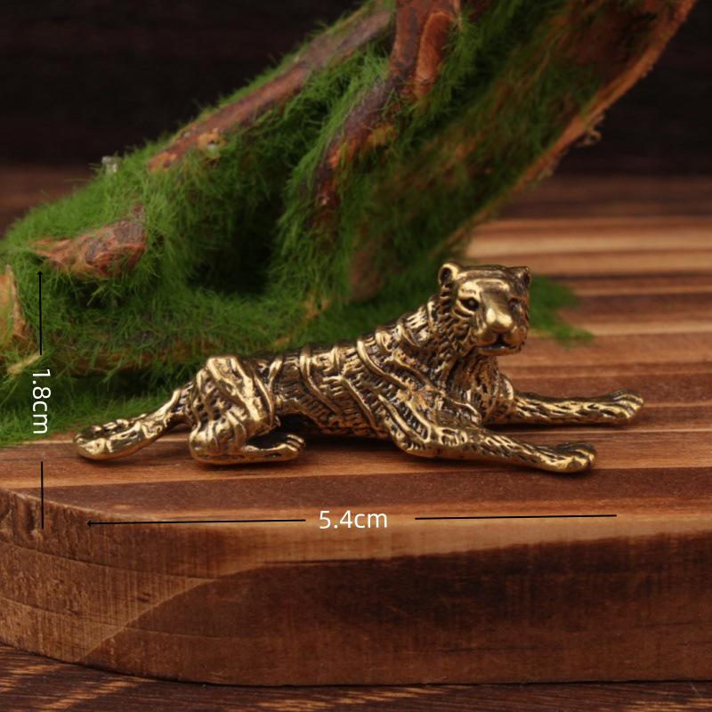 Messing Tierkreiszeichen Mini Ornamente Set – Chinesisches Retro Handwerk, Kleine Bronze Ware.