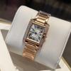 Reloj de Pulsera Cuadrado Unisex Kajia UK con Esfera Romana y Diamantes Incrustados - Clásico Más Vendido
