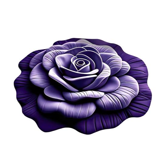 Yousheng Diatomaceous Earth Floor Mat 3D Realistic Flower Pattern Non-Slip Backing Door Mat Living Room Bathroom Kitchen Absorbent Mat