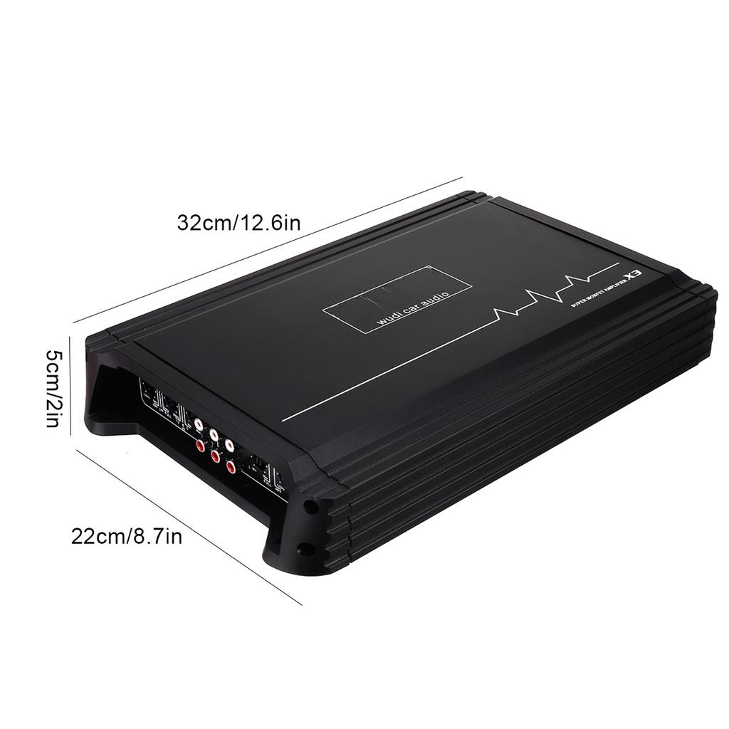 12V 9900W Car Amplifier 4-channel Powerful Car Audio Subwoofer Aluminum Alloy Vehicle Power Stereo Amp A/B Car Sound Amplifiers