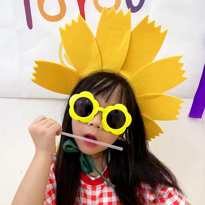 

1 шт., головной убор с цветочным принтом для подростков, летние головные уборы на день рождения, вечерние головные уборы для селфи, головные уборы