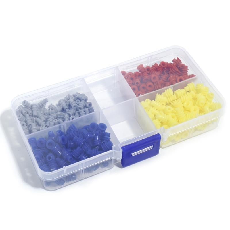 Multipurpose Rubber Grommet set Multifunction Cable Hole Plugs 400pcs for Office Boas & Automotive Wiring Organization 1
