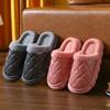 New Lint Slippers Thick-bottomed Waterproof, Non-slip and Warm Plush Cotton Tow Men's Home Light Cotton Slippers