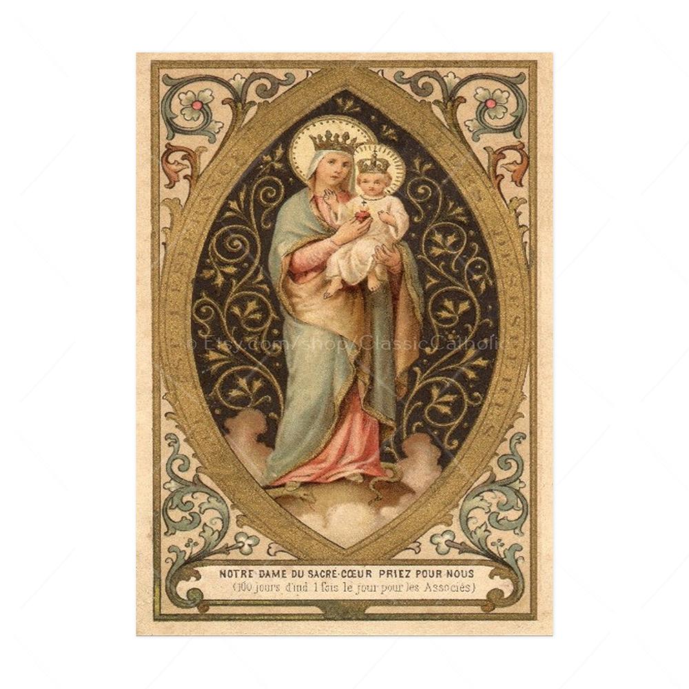 

Винтажное Святое Сердце Иисуса, художественные принты, плакат, абстрактная религия, холст, живопись, ретро настенная картина, украшение для дома, Куадрос 40x60cm No Framed