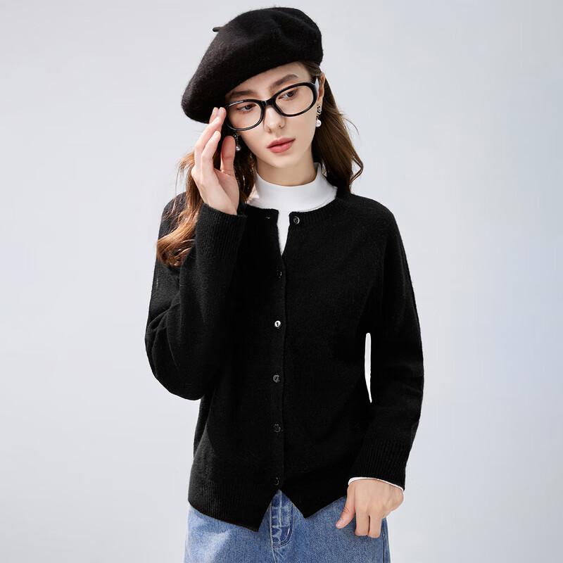 Qiushui Yiren Damen Basic Strickjacke