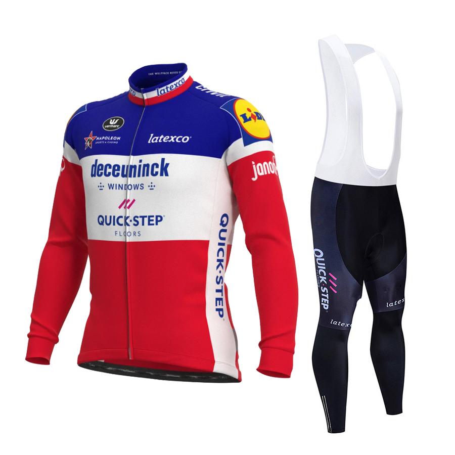2026 QUICK STEP Pro Cycling Jersey Set Long Sleeve MTB Bike Clothes Wear Bicycle Cycling Clothing Ropa Maillot Ciclismo