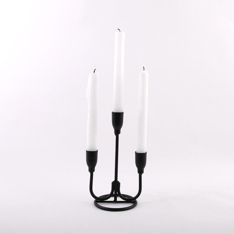 Retro 3 Arm Iron Candelabra Taper Candlestick Candle Holders For Table Centerpiece And Ambients Lighting Home Decoration