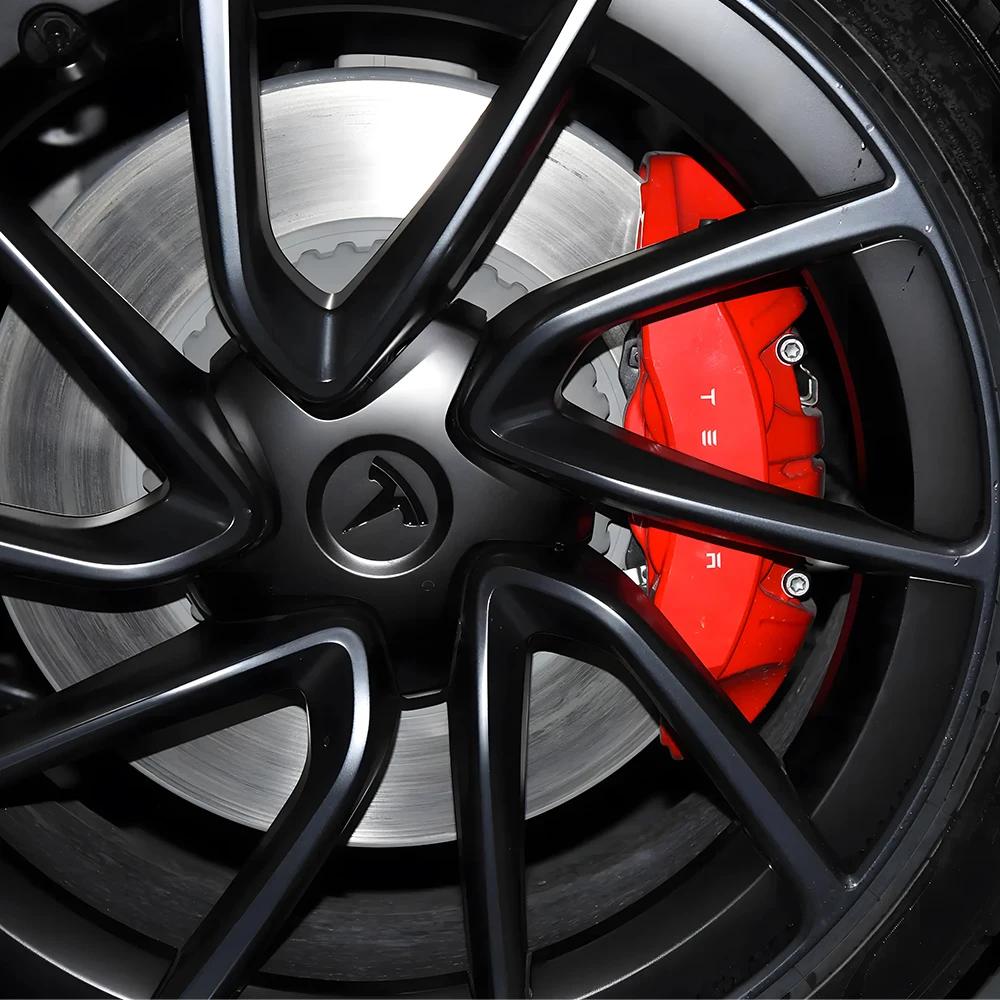 Car Sticker Tesla 56mm Original Car Wheel Center Hub Caps Sticker Cover For Tesla Model Y Model 3 2017-2023/MODEL3 Highland 2024