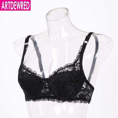 Artdewred Fashion Ladies Sexy Underwear Full Coverage Minimizer Non Padded Lace Sheer Bra 9 Color