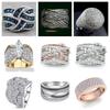 New Unisex Ring Flash Diamond Micro-inset Artificial Zircon Trend Niche Design Sense Creative Everything Party Luxury
