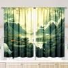 2 Pcs Landscape painting print curtains,suitable for bedroom,living room kitchen decoration,home decoration,window decoration