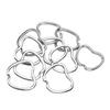 10pcs Metal Keychain Clasp Key Holder Rings for Craft Hanging License Plate Silver