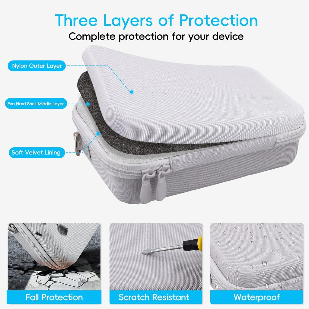 (Case Only) DJI Osmo Mobile 8/7P/7 Smartphone Gimbal Compatible DJI OM 7 Pro Gimbal Stabilizer Storage Case, Off-White - co2CREA